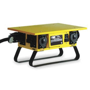 Temporary Power Distribution Box Wiring Device Temporary Power Distribution Box by Hubbell – Yellow, Model 09383