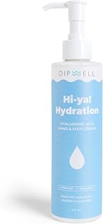 DipWell Hi-ya! Hydration Hand & Foot Cream – Hyaluronic Acid & Shea Butter for Deep Hydration Thick, Non-Greasy Lotion with Peptides & Ceramides for Soft, Smooth Skin–Intense Moisturizer for Dry Hands & Feet