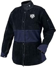Black Stallion (JH1515 AngelFire Women's Hybrid Welding Jacket, Flame Resistant Midsection, Spark Strip, Welder's Collar