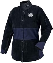 Black Stallion (JH1515 AngelFire Women's Hybrid Welding Jacket, Flame Resistant Midsection, Spark Strip, Welder's Collar