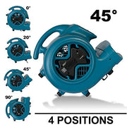 XPOWER 15.67"L x 15.9"W x 16.33"H / Pro X-600A / Blue Floor Fans