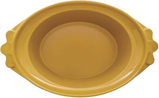 HUBERT Large Yellow Serving Bowl Oval Melamine Mustard Yellow 17 1/2 x 12 1/2 x 6