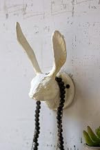 KALALOU CXX2235K CAST Iron Rabbit Wall Hook - Antique White (MIN 2)
