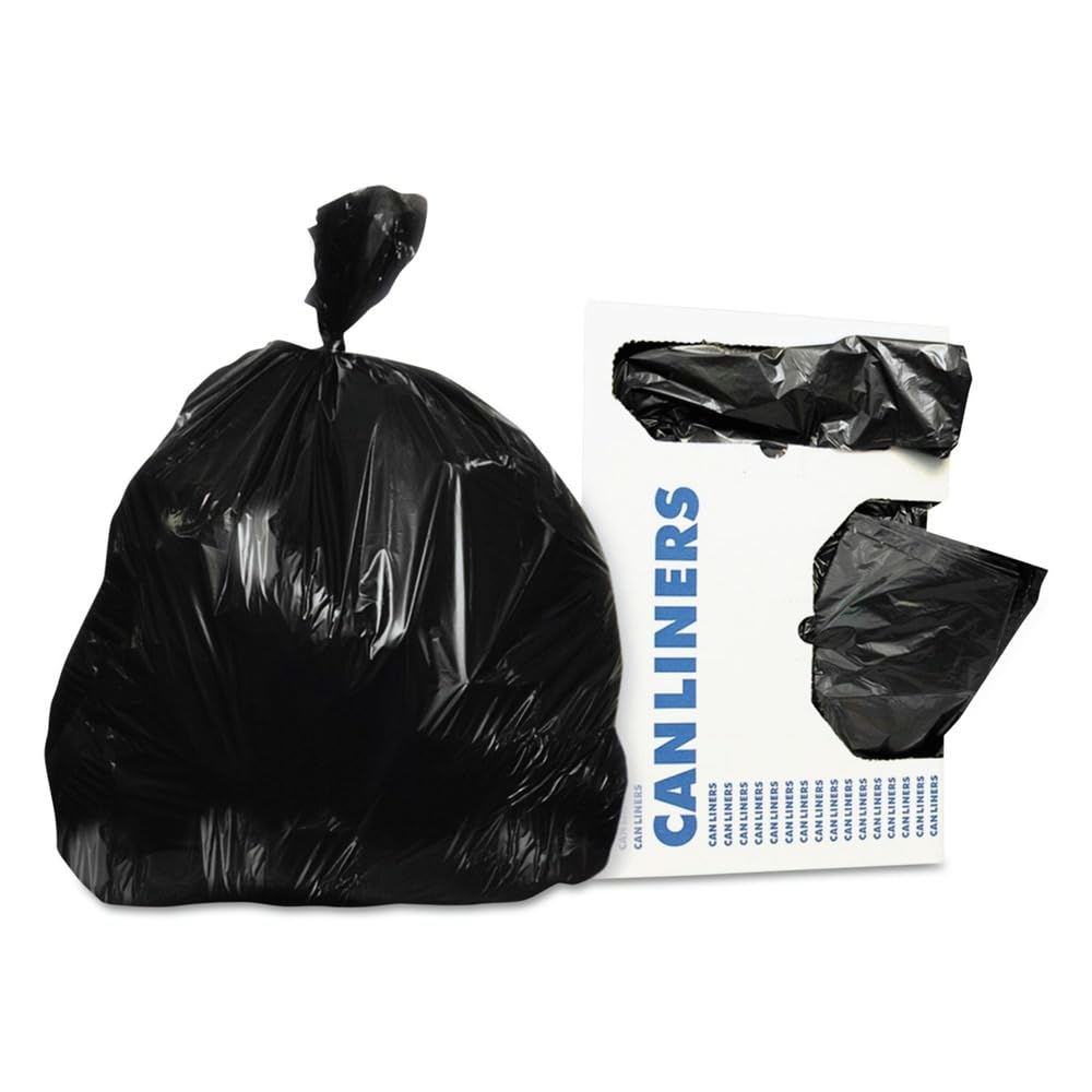 AccuFit H6045TKR01 Can LIner by Heritage Products – 30-Inch x45-Inch, 23.0 gallons, Plastic, black, Pack of 10