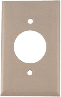 Leviton 1-Gang Single 1.406 Inch Hole Device Receptacle Wallplate, Standard Size, Thermoset, Device Mount, 86004, Ivory