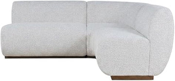 Starlight Canyon Home Polyester-Upholstered Banquette Bench with Mid-Century Style, Upholstered Dining Bench for Breakfast Nook Seating, Grey