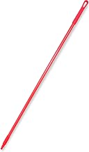SPARTA Fiberglass Broomstick Replacement Broom Handle with Acme Threaded Tip for Industrial Cleaning Tools, Fiberglass, 60 Inches, Red