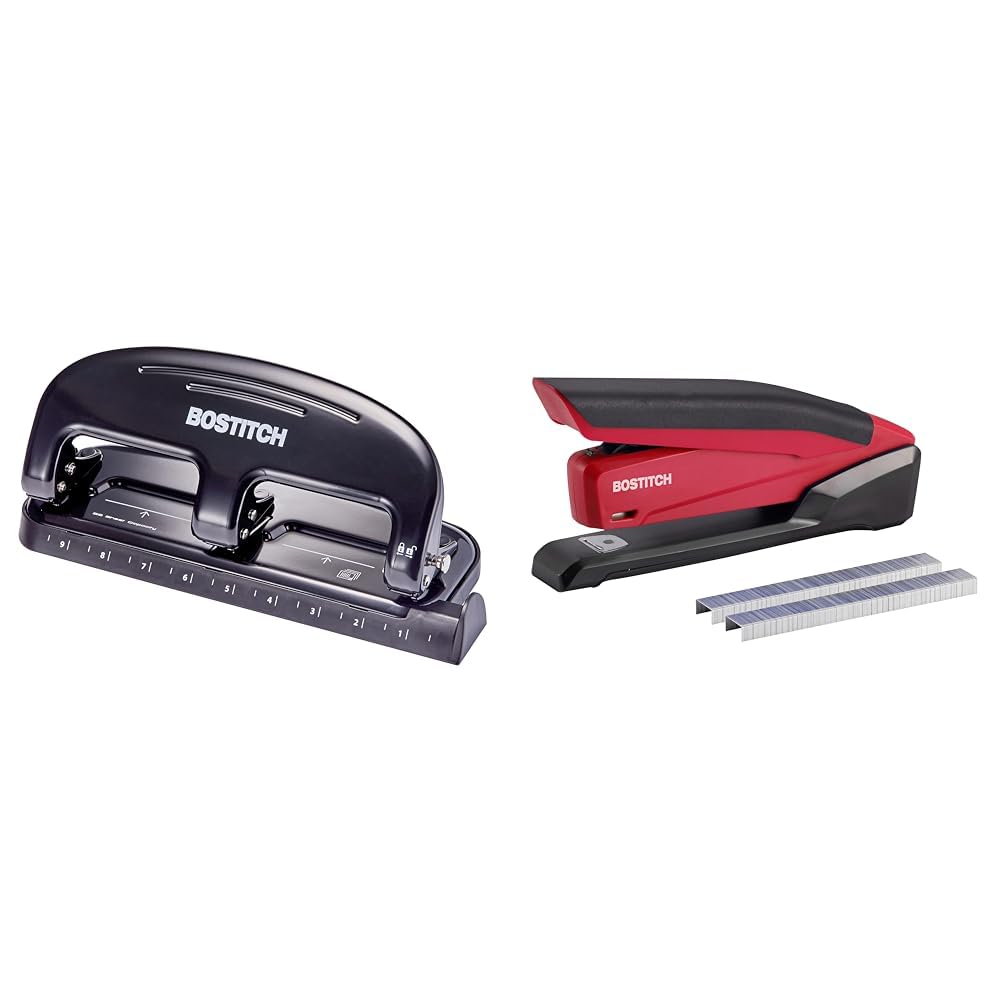 Office EZ Squeeze 20 Sheet Standard 3 Hole Punch by Bostitch – Metal