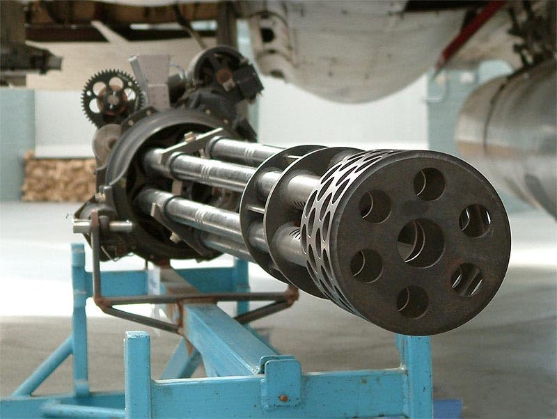 M61 Vulcan Cannon Collectors Display by General Dynamics – Brass, Blue, Model 20mmTP
