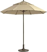 Grosfillex Windmaster Umbrella, 9 ft., Khaki 98820331-1 Each