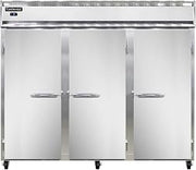 3FES-SA Extra-Wide Three Section Reach In Freezer, 85-1/2"W, Shallow Depth & Stainless Exterior