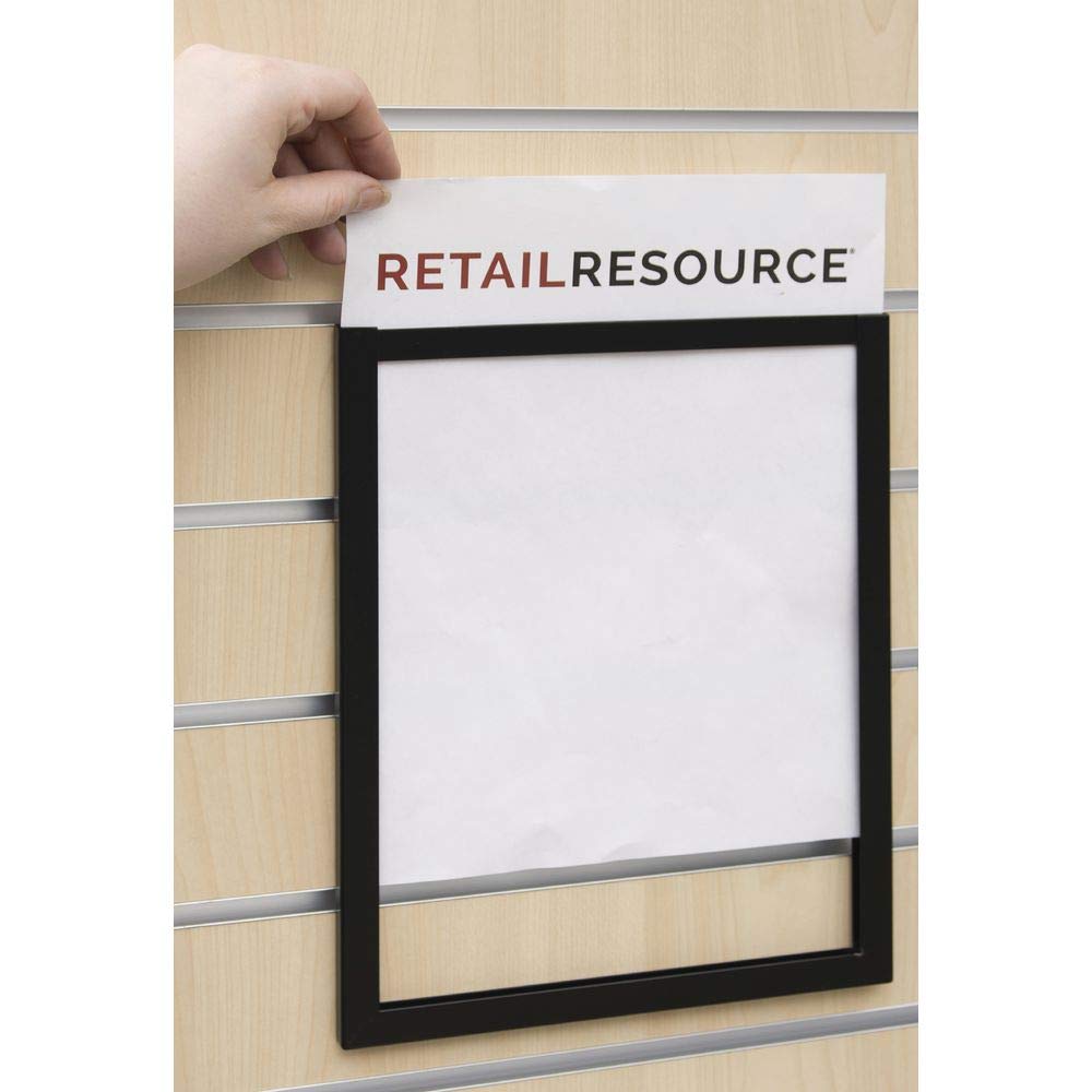 Metal Slatwall Sign Holder by TESTRITE INSTRUMENT CO – Metal, Black, Model FTSW2-V