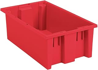 Akro-Mils Stack and Nest Tote Box - 18x11x6" - Red