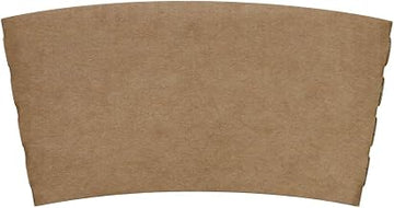 Karat [1,000 ct] Coffee Cup Sleeves Traditional Corrugated Coffee Cup Jackets for 10 oz to 24 oz Cups, Recyclable & Disposable (C5300 Kraft)