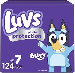 Luvs Platinum Protection Baby Diapers, Size 7, 124 Count