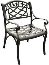 Black Sedona 2-Piece Arm Chair Set Outdoor Dining Chairs with Metal Frame, Weatherproof Design, Comfortable Seating for Patio, Garden