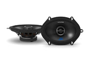 S-Series 5"x7" 2-Way car Speakers by Alpine – Plastic, Carbon Fiber-Reinforced Plastic, Black, Model S-S57