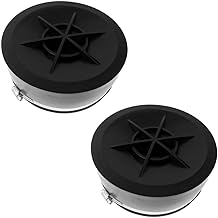 Fernco QC-108 2 Pack 8-in. Qwik Cap Flexible PVC Pipe Cap with Stainless Steel Clamps, Black