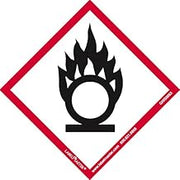 Labelmaster GHIS0052 GHS Label, Flame Over Circle, Paper, 101 mm x 101 mm (Pack of 50)