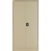 Janitorial Cabinet with Locking Recessed Handle by Global Industrial – 36 inches x 18 inches x 72 inches, Alloy Steel, Tan, Model 269902TN