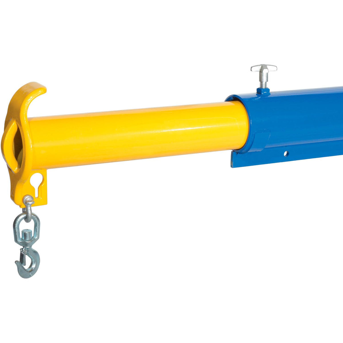 Forklift Telescoping Jib Boom Crane by Global Industrial – 86.6"L x 32"W x 12.2"H, Alloy Steel, Blue, Model F7723