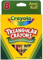 20 Pack CRAYOLA LLC FORMERLY BINNEY & SMITH CRAYOLA TRIANGULAR CRAYONS 8 COUNT