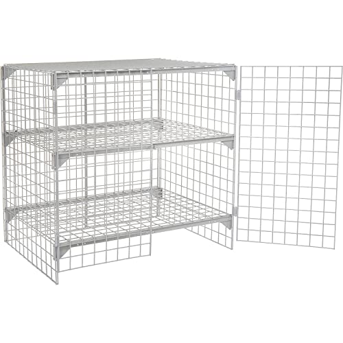 Global Industrial 4' x 2' x 4' / Grey / Industrial Storage Lockers