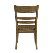 Toasted Java Ladderback Side Chairs by Starlight Canyon Home – Solid Asian Hardwood, Brown, Pack of 2