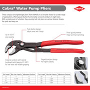 KNIPEX 12-inch / Red / Classic Slip-Joint Pliers