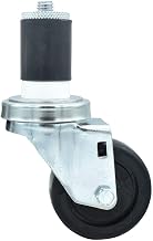 BK Resources 3" Polyolefin 1-1/2" Expanding Stem Swivel Caster for Work Tables, NSF, 300lb Capacity Per Wheel
