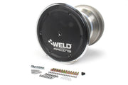 Wheel, 42 Spline Magnum, 15 x 17 in, 6.000 in Backspace, 42 Spline, Bead Lock, Cover Included, Aluminum, Black Anodize/Polished, Each by Weld Racing – Model 735B-51756BC-6