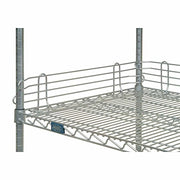 Wire Shelf Ledge by Nexel – 72"W x 4"H, Silver, Silver Epoxy, Model AL472EP