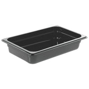 32CW110 Black Camwear 1/3 Size x 2.5" D Food Pan by Cambro – 2.5 inches, Polycarbonate (PC), Black, Model 99511326600