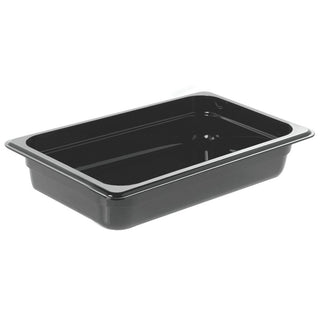 32CW110 Black Camwear 1/3 Size x 2.5" D Food Pan by Cambro – 2.5 inches, Polycarbonate (PC), Black, Model 99511326600