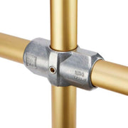 Kee Klamp Two Socket Cross by Kee Safety – 5"W x 2"H, Galvanized Iron, Gray, Model 26-8