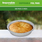 Responsible Products 9 inch Pans (500 Count) / Silver / Casual Round