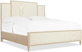 Hooker Melange Be My Guest King Panel Bed in Beige Fabric Furniture