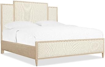 Hooker Melange Be My Guest King Panel Bed in Beige Fabric Furniture