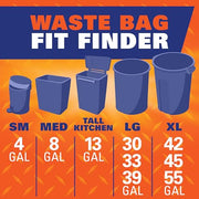 Hefty 40 Count (Pack of 6) / Easy Flaps 30 Gallon - 40 Count / Black Trash Bags