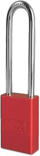 Master Lock A1107KARED Set of 12 Safety Series American Lock Padlock, 12 Lock Keyed, Standard, Red (Pack of 12)