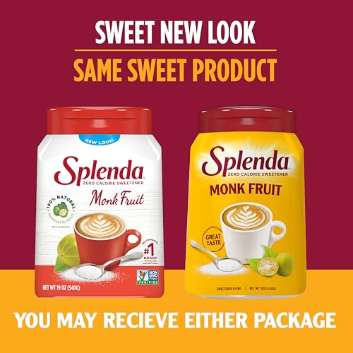 SPLENDA Monk Fruit / 19 Ounce (Pack of 1) / 1 Stevia