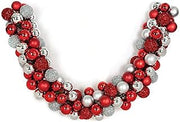 6 ft. Mixed Ball Garland - Red & Silver