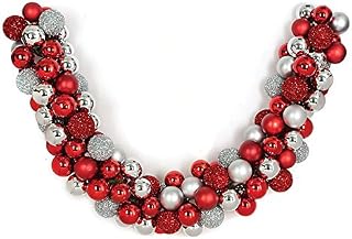 6 ft. Mixed Ball Garland - Red & Silver