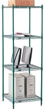 Poly-Green, 4 Tier, Wire Shelving Starter Unit, 24W X 21D X 74H