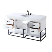 Caroline Bathroom Vanity White by Lighting Design – Wood, White, Model VF29260WH