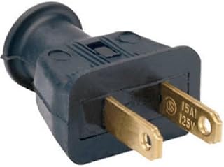 Legrand-Pass & Seymour 183BKCC20 15-Amp Residential Two Wire Plug. Good for Light Duty Applications, Black