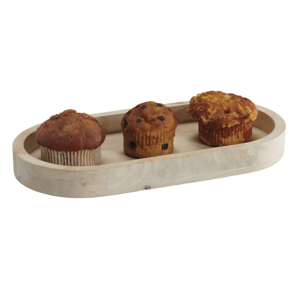 Mango Wood Holder - 7" W x 2" H by HUBERT – Wood, Natural, Model MEDIUM