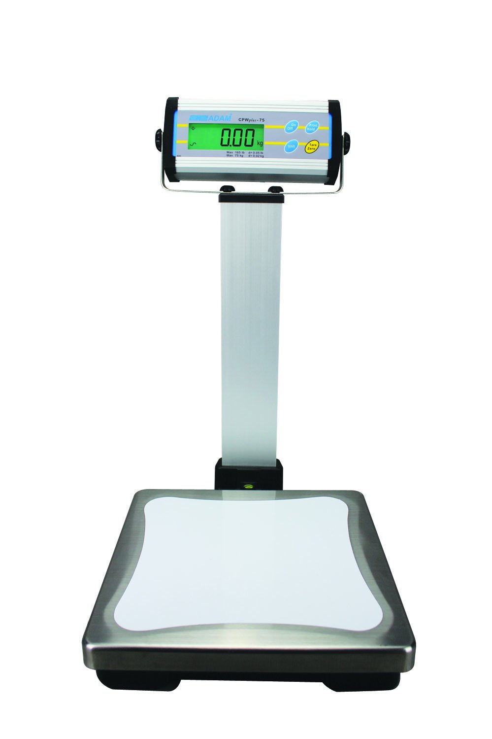 Equipment, CPWPLUS75, Bench Scale, Digital, 75kg/165 lb. by Adam – Stainless Steel, silver, Model CPW Plus 75P