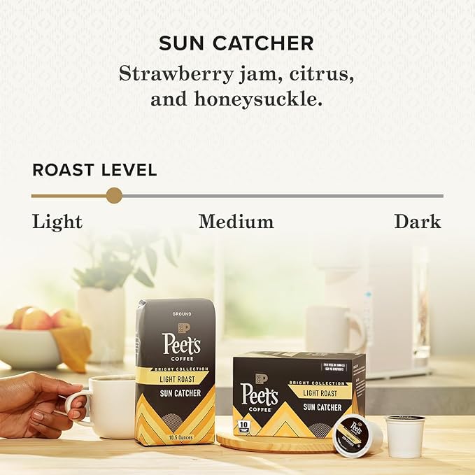Peet's Coffee Light Roast / 22 Count (Pack of 4) / 4 Single-Serve Capsules & Pods