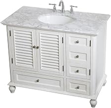 42 Inch Single Bathroom Vanity in Antique White